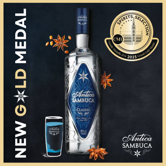 GRAND GOLD MEDAL TO ANTICA SAMBUCA CLASSIC AT THE SPIRITS SELECTION COMPETITION 2023